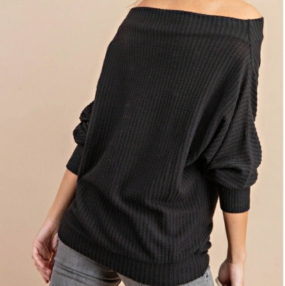 Last Waffle Knit Dolman Small - Picture 2 of 3